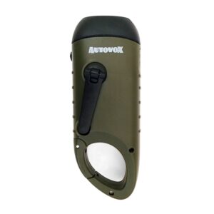 Torcia a carica manuale, solare, USB